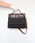 Herbag Zip 31 Canvas Toile/Hunter Leather in Black/Ebene, back view